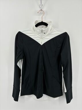 Nike Golf Dri-Fit Women’s Black & White Zip-Front Athletic Jacket